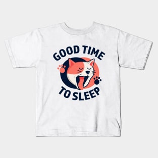 Sleeping cat Good Time To Sleep Kids T-Shirt